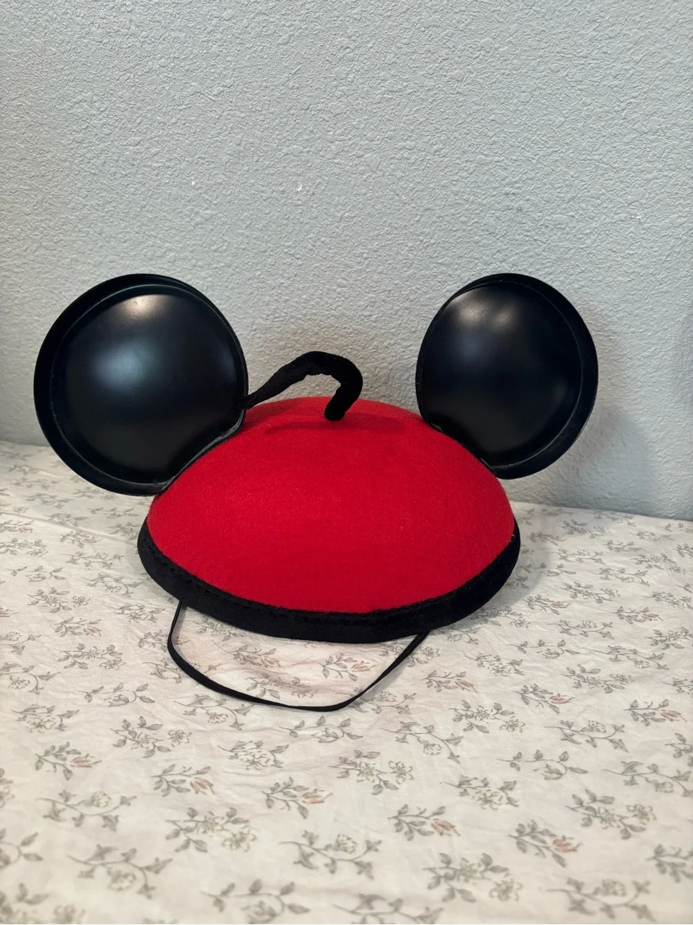 Disney Red and Black Kids' Mickey Ear Hat with Yellow Accents